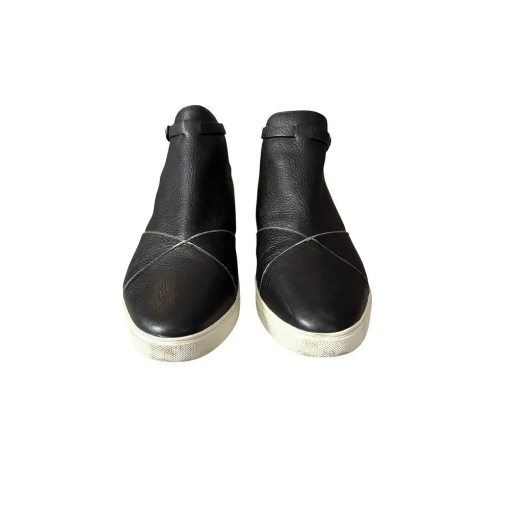 Cocktail Sneakers Black The Outsider Womens Ankle Boot Calfskin Leather Size 10